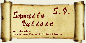 Samuilo Vulišić vizit kartica